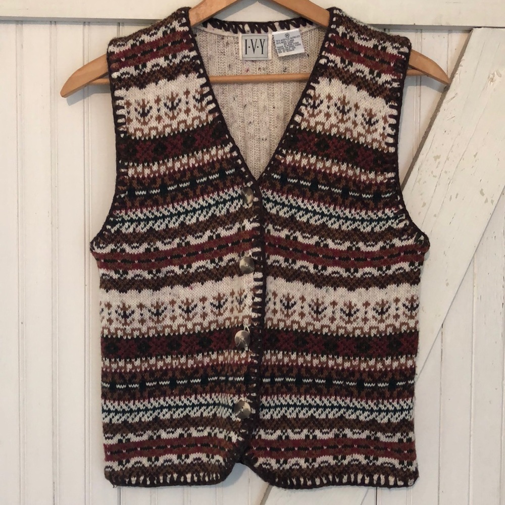 Vintage wool blend vest